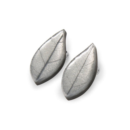 Silhouette Skeletal Leaf Combi Clip Earrings | The Jewellery Stop