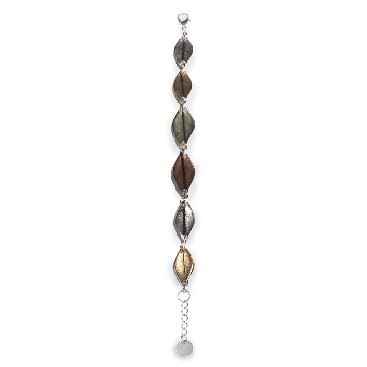 Mink Skeletal Leaf Combi Bracelet | The Jewellery Stop