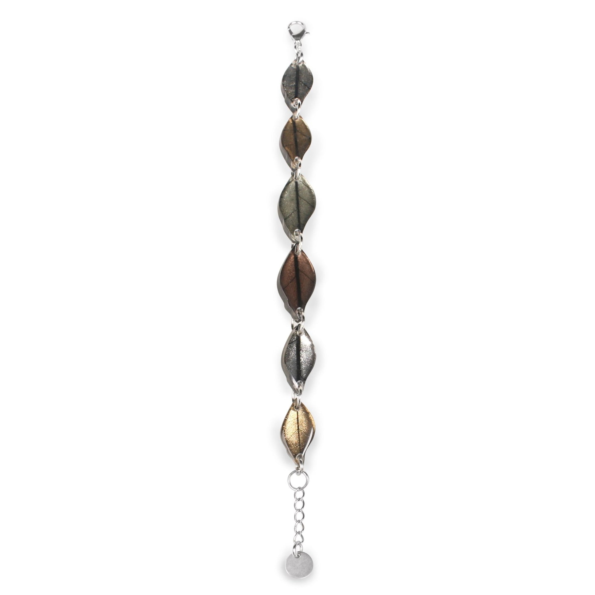 Mink Skeletal Leaf Combi Bracelet | The Jewellery Stop