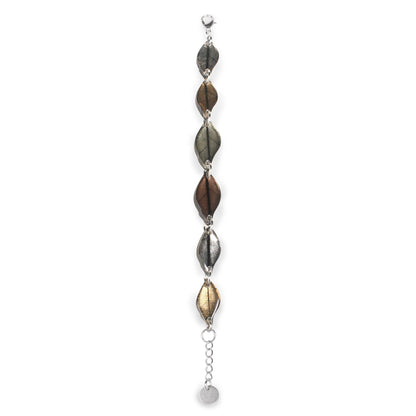 Mink Skeletal Leaf Combi Bracelet | The Jewellery Stop