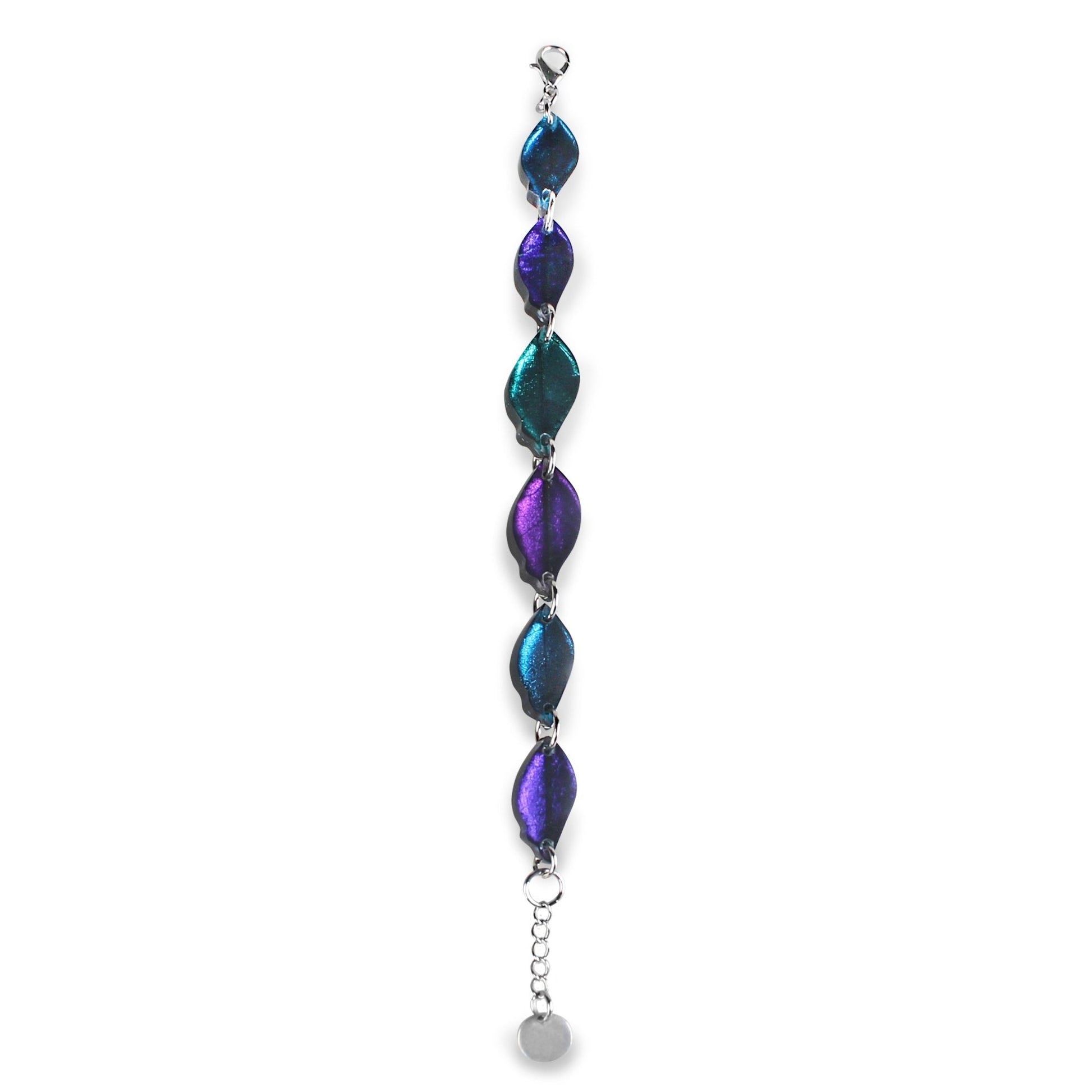 Peacock Skeletal Leaf Combi Bracelet | The Jewellery Stop