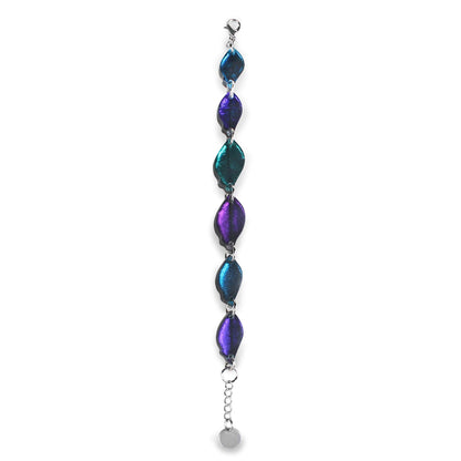 Peacock Skeletal Leaf Combi Bracelet | The Jewellery Stop