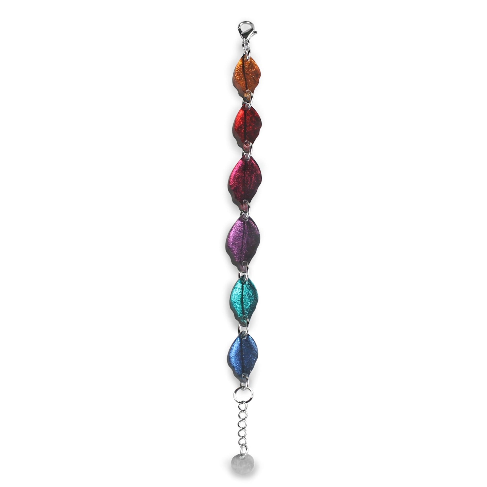 Rainbow Skeletal Leaf Combi Bracelet | The Jewellery Stop