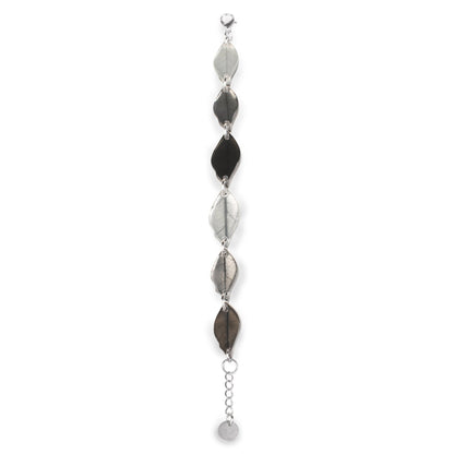 Silhouette Skeletal Leaf Combi Bracelet | The Jewellery Stop