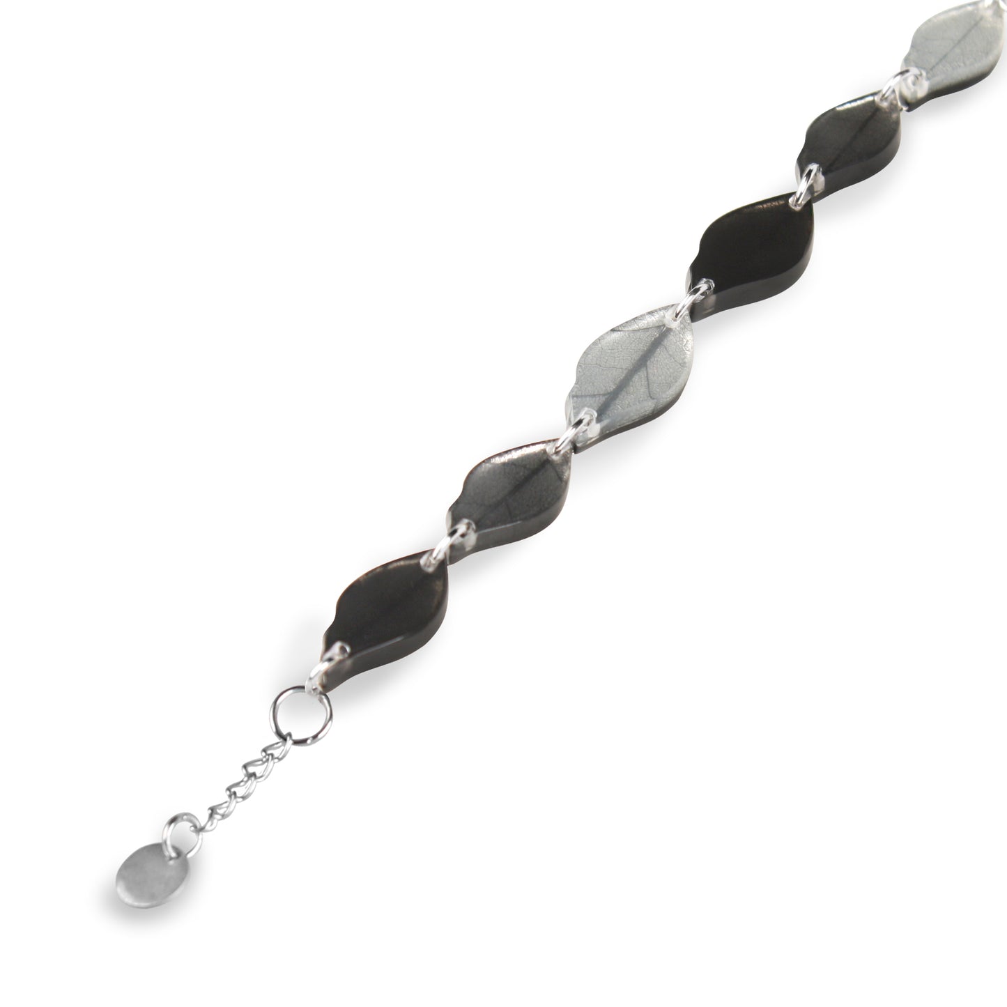 Silhouette Skeletal Leaf Combi Bracelet | The Jewellery Stop