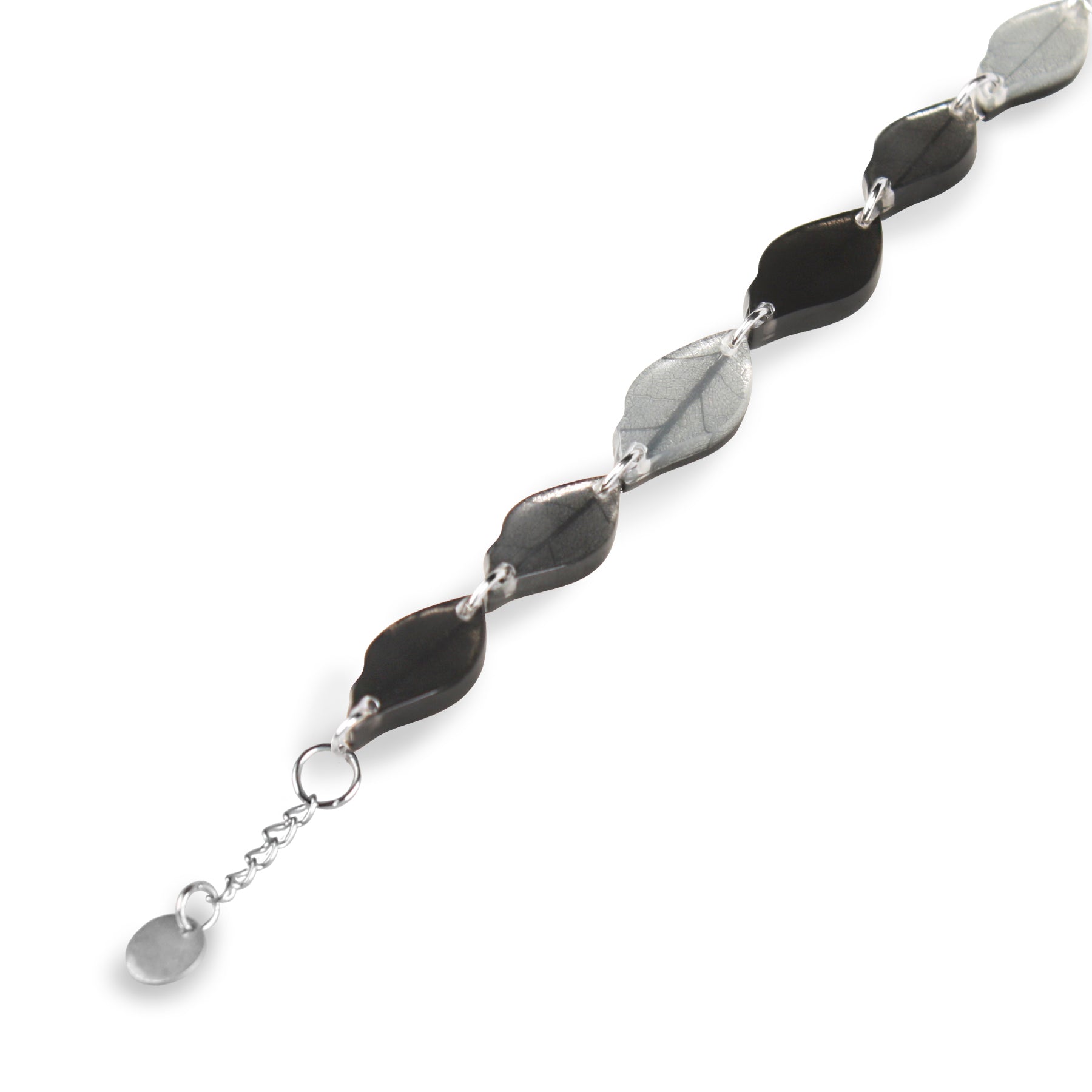 Silhouette Skeletal Leaf Combi Bracelet | The Jewellery Stop