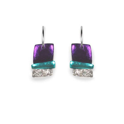 Peacock Textured Stack Combi Creole Earrings | The Jewellery Stop