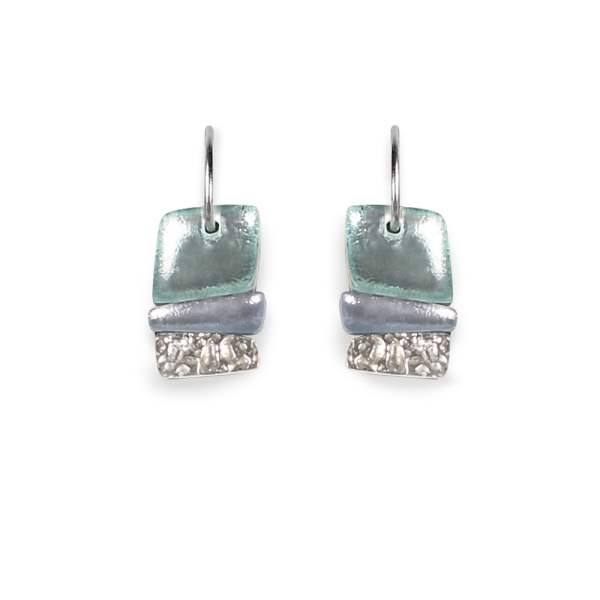 Pear Textured Stack Combi Creole Earrings | The Jewellery Stop