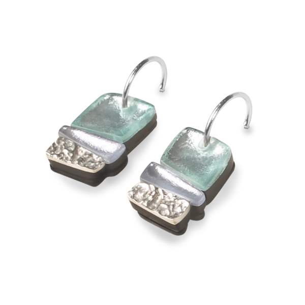 Pear Textured Stack Combi Creole Earrings