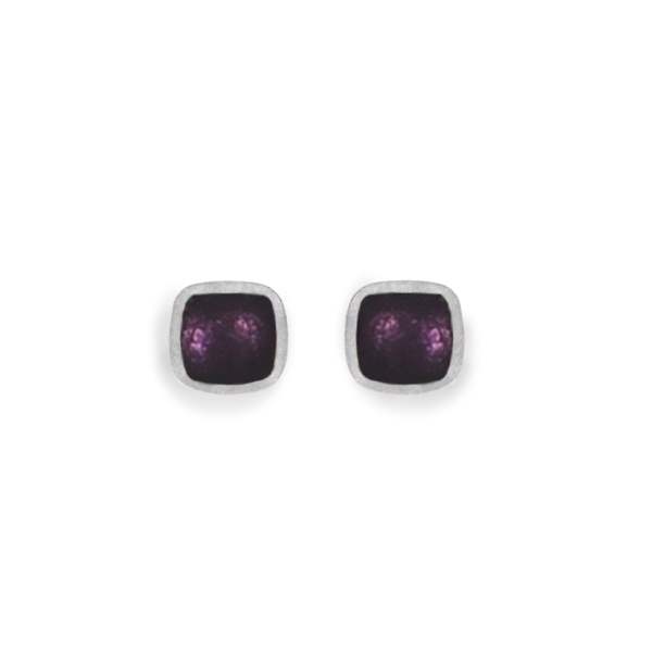 Purple Textured Stack Stud Earrings | The Jewellery Stop
