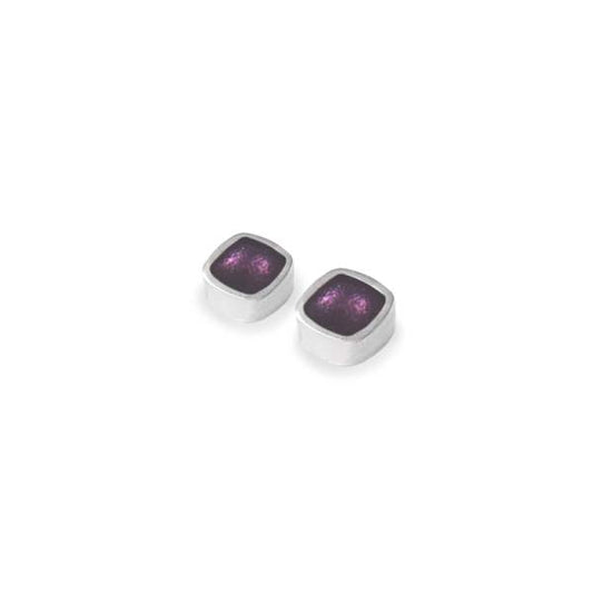 Purple Textured Stack Stud Earrings | The Jewellery Stop
