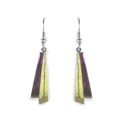 Kingfisher Shard Fish Hook Earrings | The Jewellery Stop
