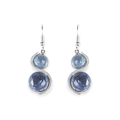 Navy Bubble Fish Hook Earrings | The Jewellery Stop