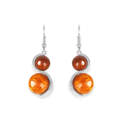 Paprika Bubble Fish Hook Earrings | The Jewellery Stop