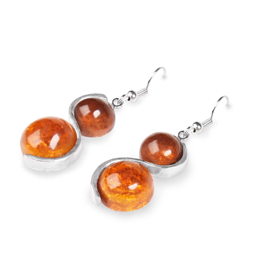 Paprika Bubble Fish Hook Earrings | The Jewellery Stop