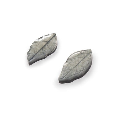 Silhouette Skeletal Leaf Combi Stud Earrings | The Jewellery Stop