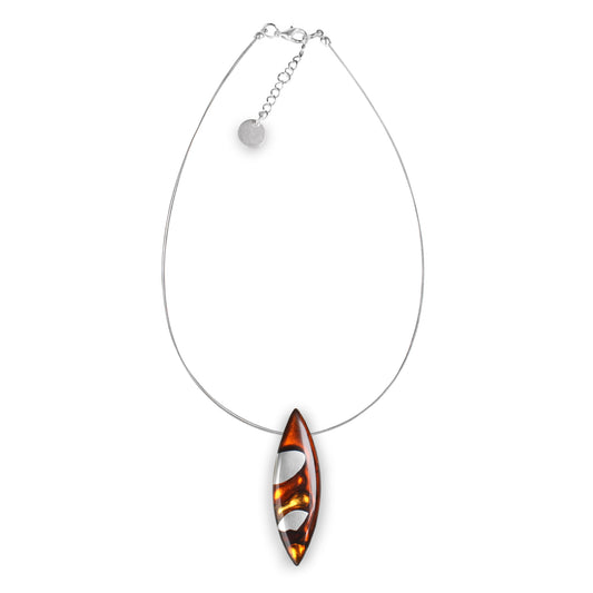 Paprika Pointed Pebble Mix Pendant | The Jewellery Stop