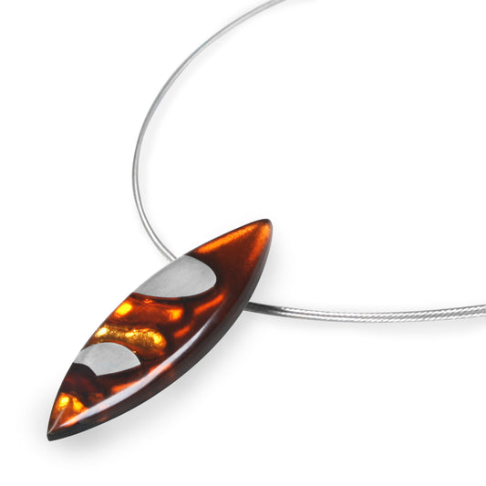 Paprika Pointed Pebble Mix Pendant | The Jewellery Stop