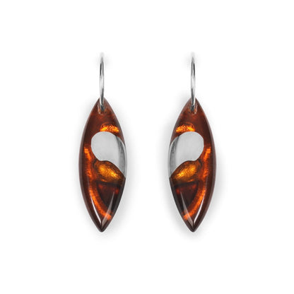 Paprika Pointed Pebble Mix Creole Earrings | The Jewellery Stop
