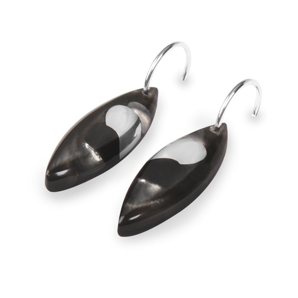 Silhouette Pointed Pebble Mix Creole Earrings | The Jewellery Stop