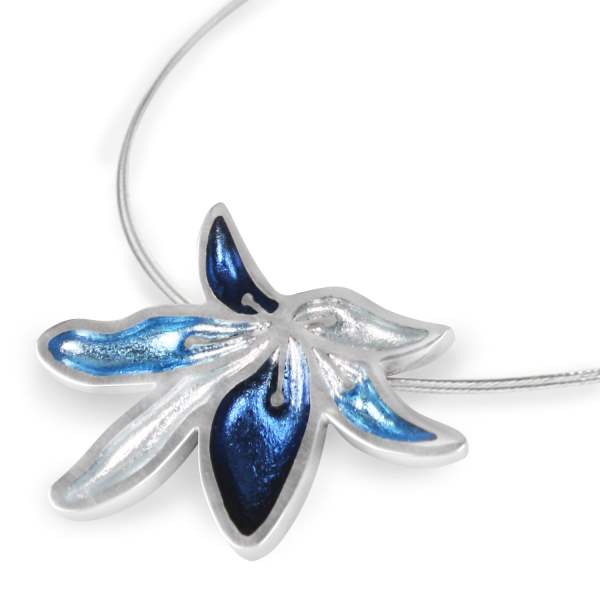 Ice Orchid Flower Pendant