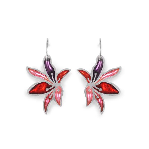 Trifle Orchid Flower Creole Earrings | The Jewellery Stop