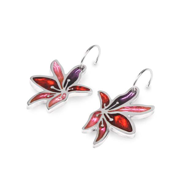Trifle Orchid Flower Creole Earrings | The Jewellery Stop