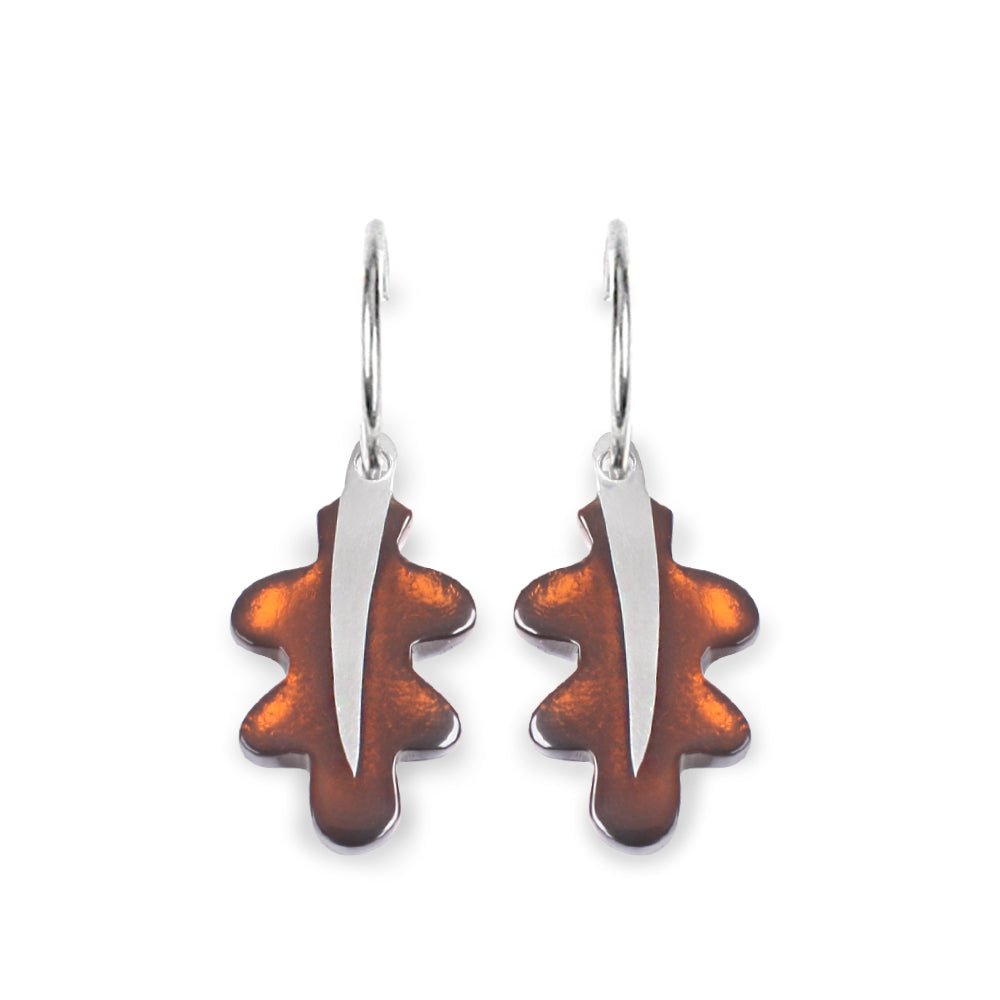 Paprika Assorted Leaf Oak Creole Earrings | The Jewellery Stop
