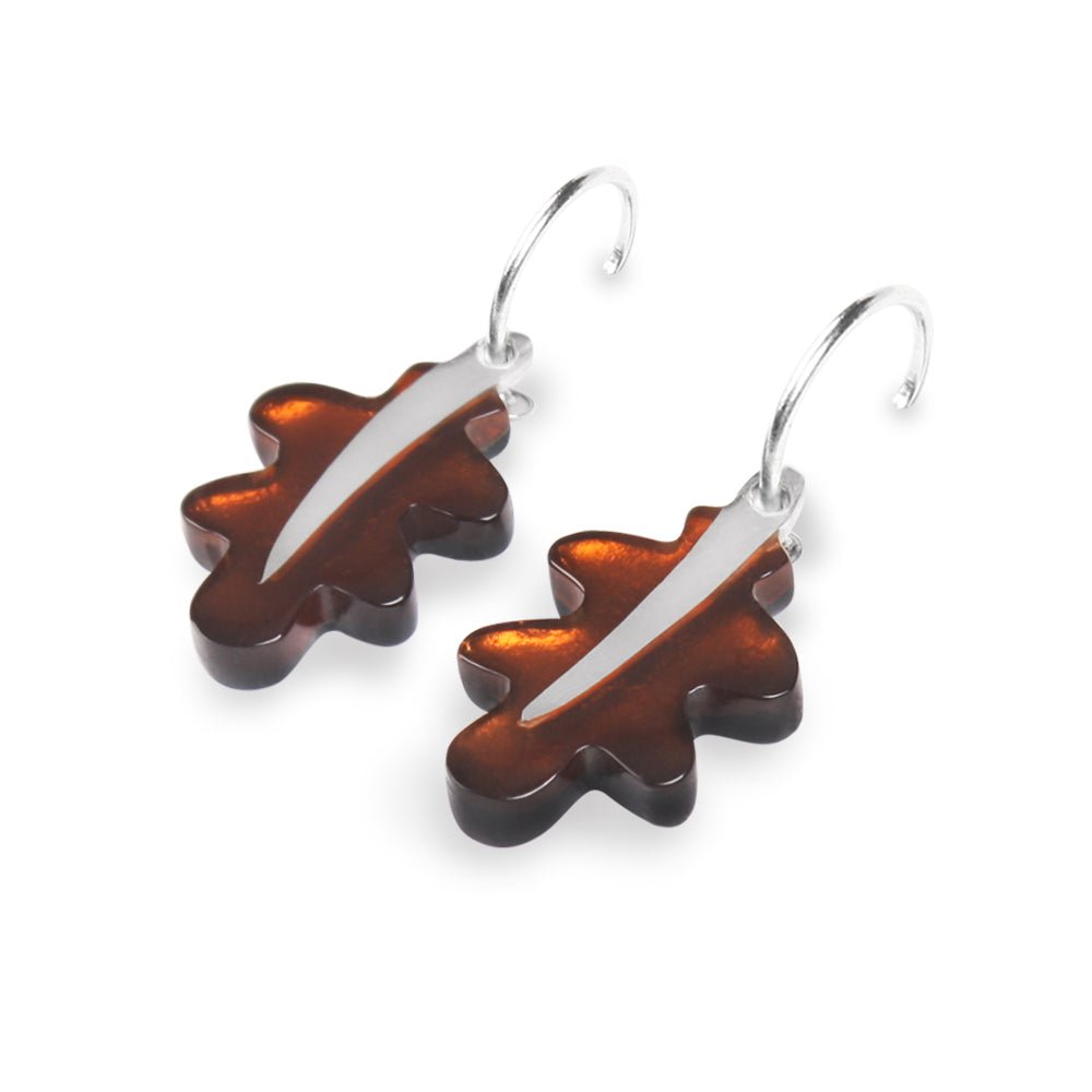 Paprika Assorted Leaf Oak Creole Earrings | The Jewellery Stop