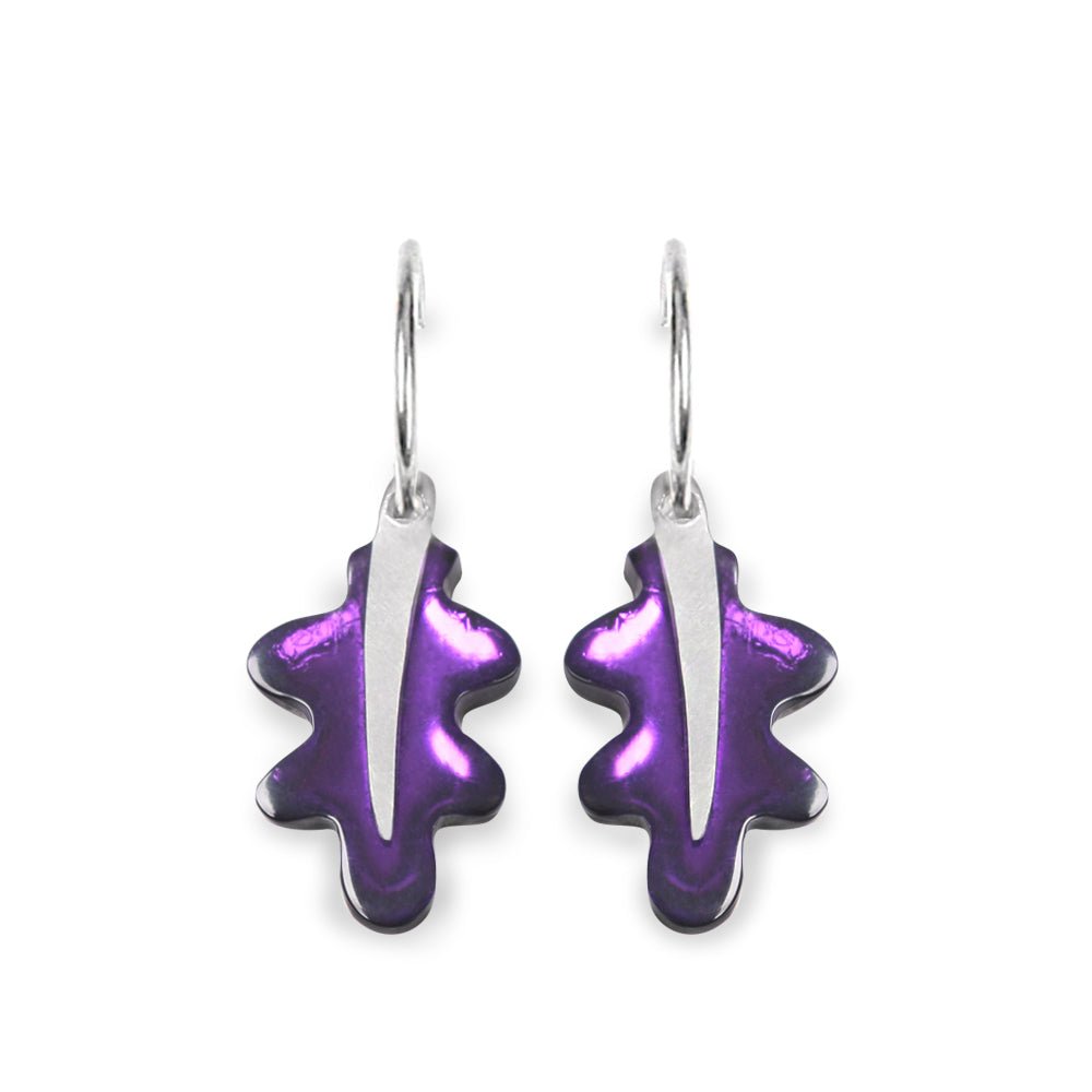 Peacock Assorted Leaf Oak Creole Earrings | The Jewellery Stop