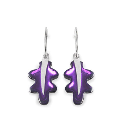 Peacock Assorted Leaf Oak Creole Earrings | The Jewellery Stop
