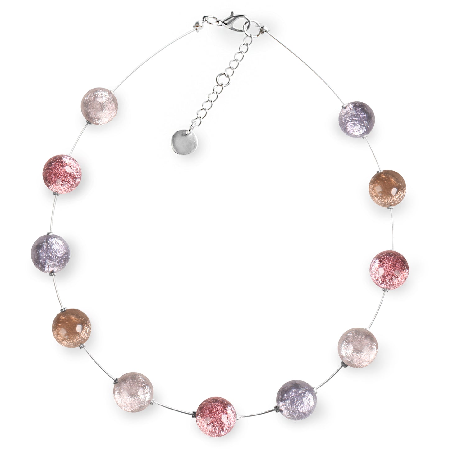 Blush Cabouchon Floating Combi Necklace