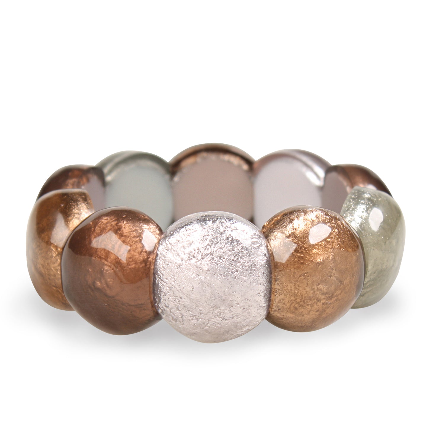 Mink Cabouchon Combi Bangle | The Jewellery Stop