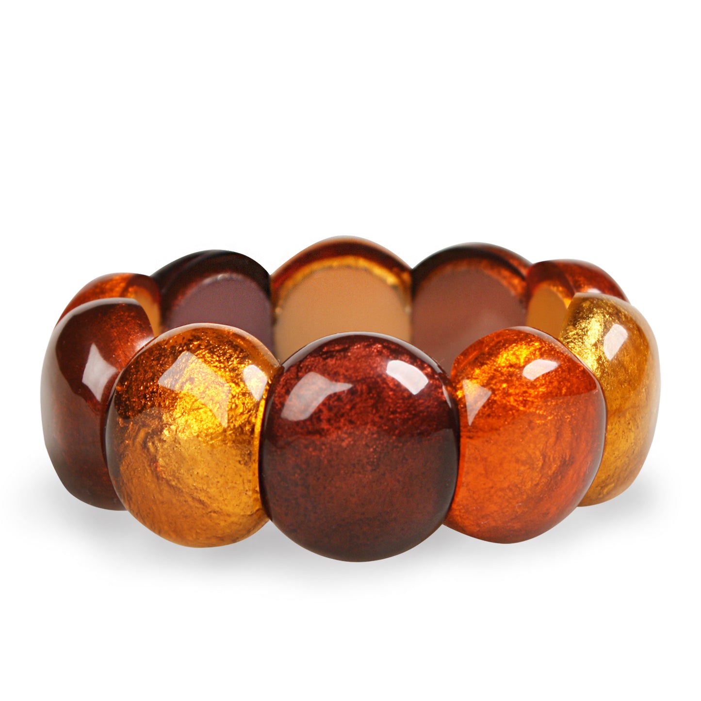 Paprika Cabouchon Combi Bangle | The Jewellery Stop