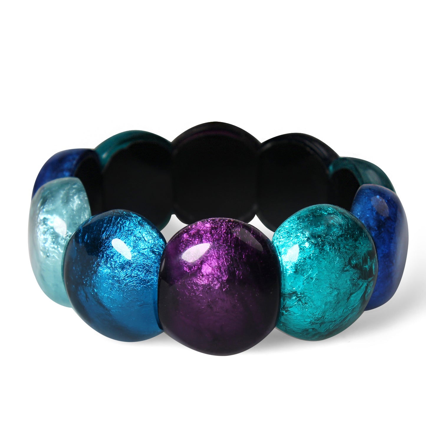 Peacock Cabouchon Combi Bangle | The Jewellery Stop