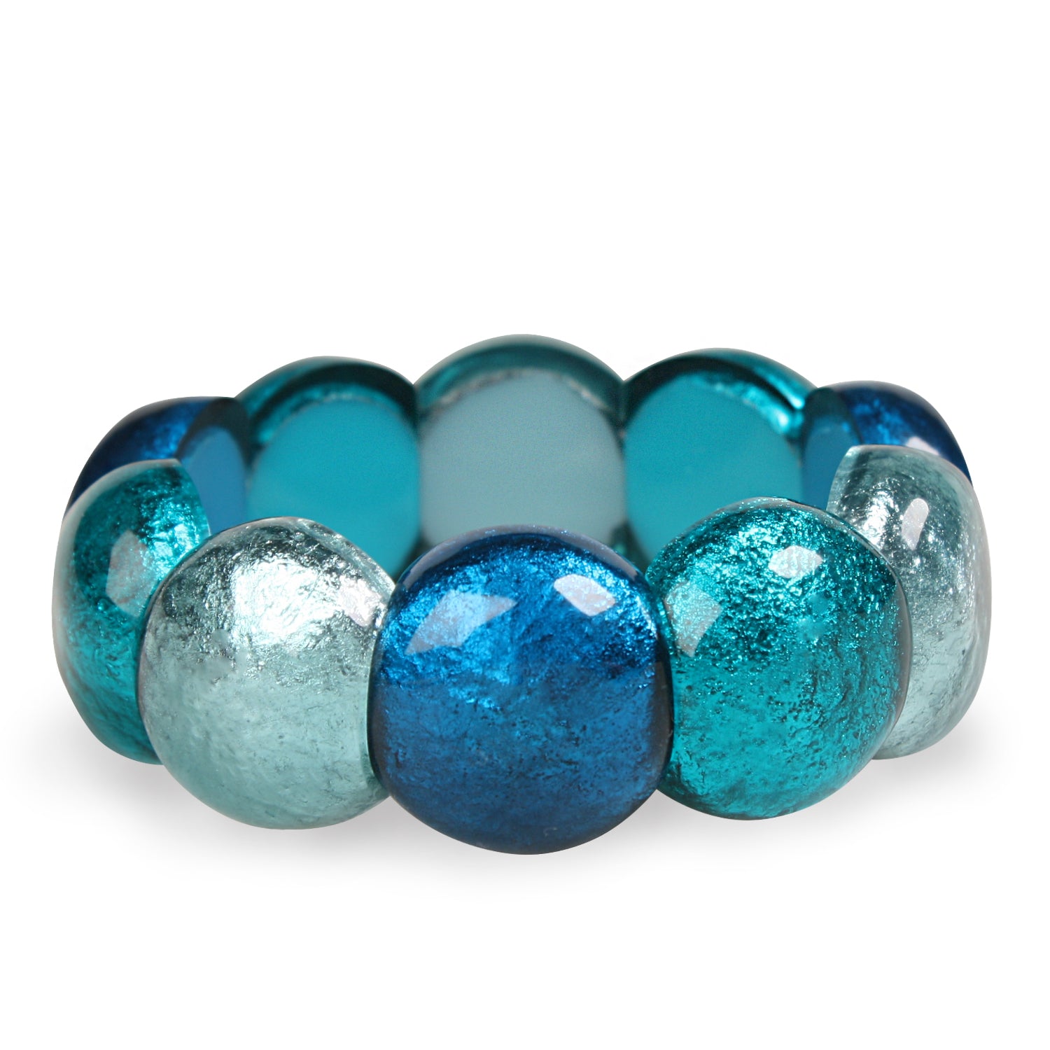 Teal Cabouchon Combi Bangle | The Jewellery Stop