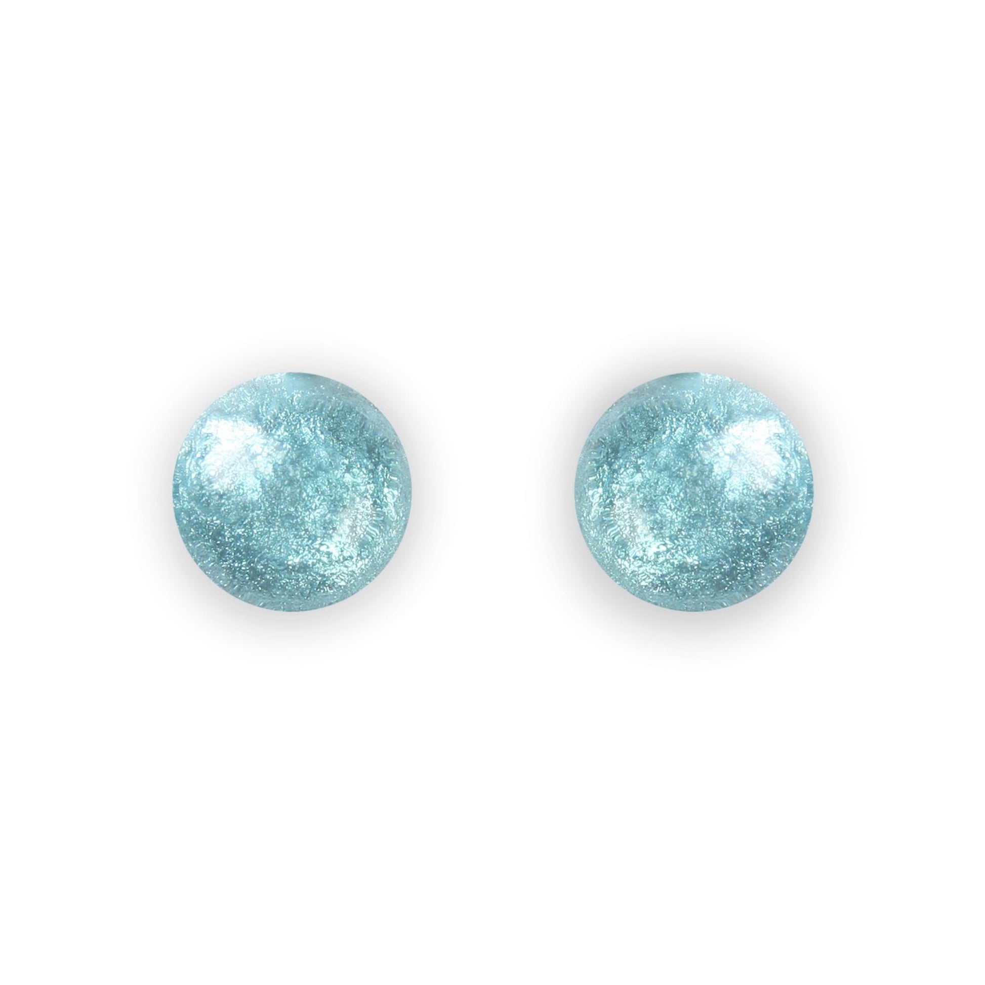 Aqua Cabouchon Combi Medium Stud Earrings | The Jewellery Stop