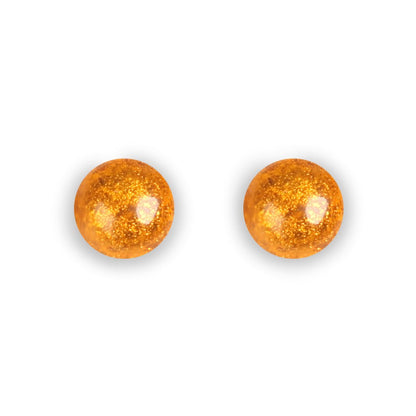 Paprika Cabouchon Combi Medium Stud Earrings | The Jewellery Stop