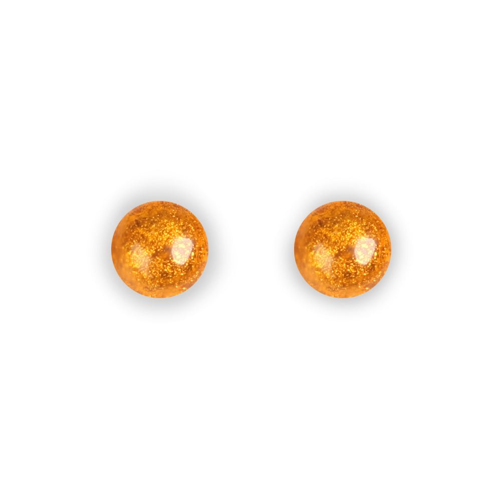 Paprika Cabouchon Combi Small Stud Earrings | The Jewellery Stop