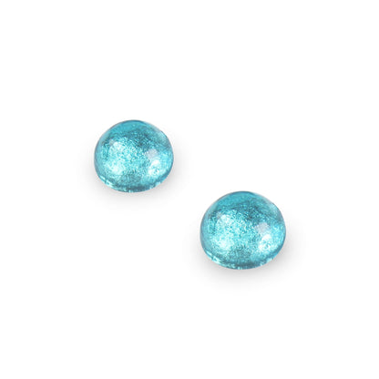 Turquoise Cabouchon Combi Small Stud Earrings | The Jewellery Stop