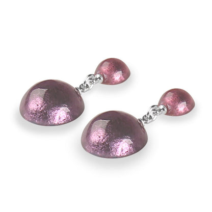 Rainbow Cabouchon Combi Dangle Stud Earrings | The Jewellery Stop