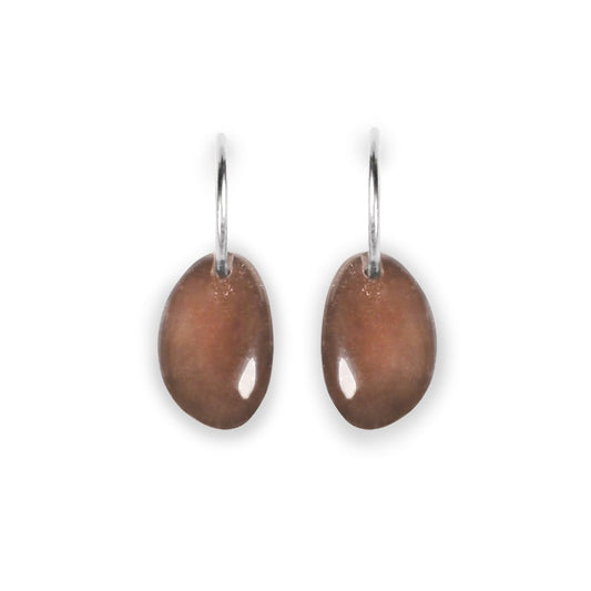 Mink Pebble Combi Creole Earrings | The Jewellery Stop