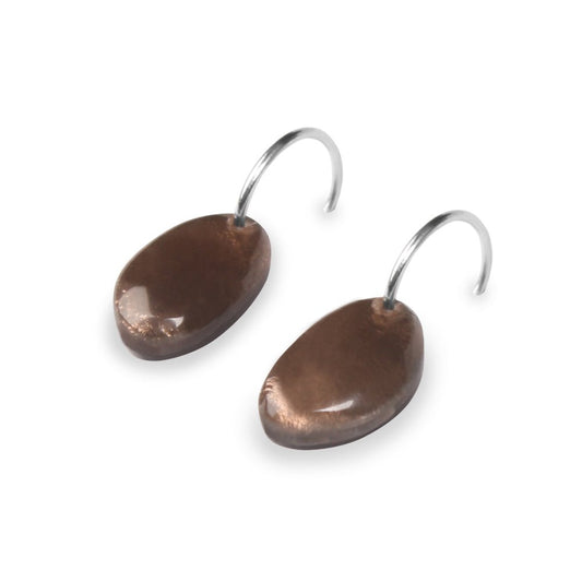 Mink Pebble Combi Creole Earrings | The Jewellery Stop