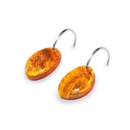 Paprika Pebble Combi Creole Earrings