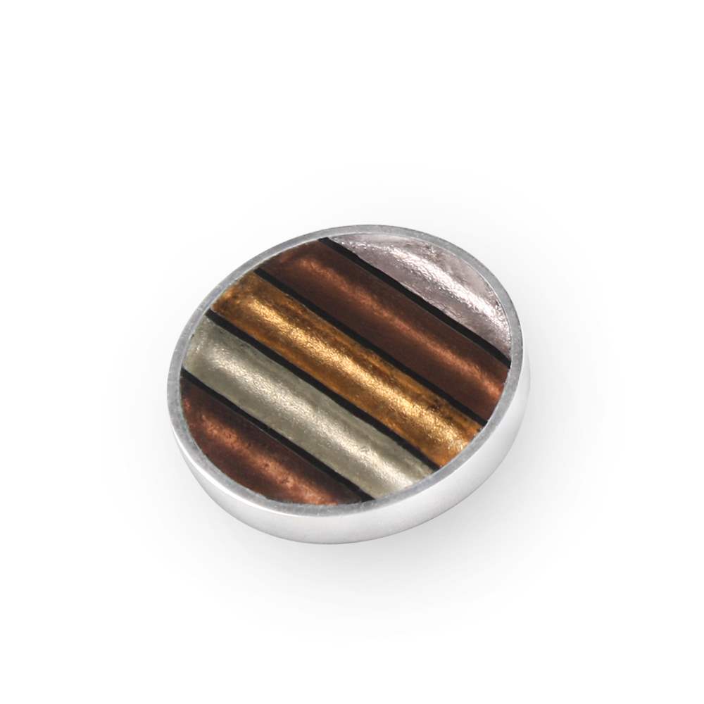 Mink Aluminium Stripe Brooch | The Jewellery Stop