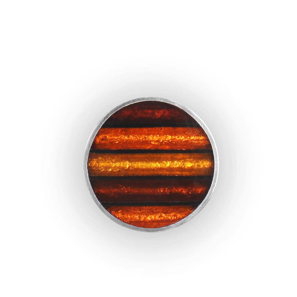 Paprika Aluminium Stripe Brooch | The Jewellery Stop