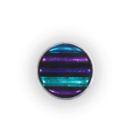 Peacock Aluminium Stripe Brooch | The Jewellery Stop