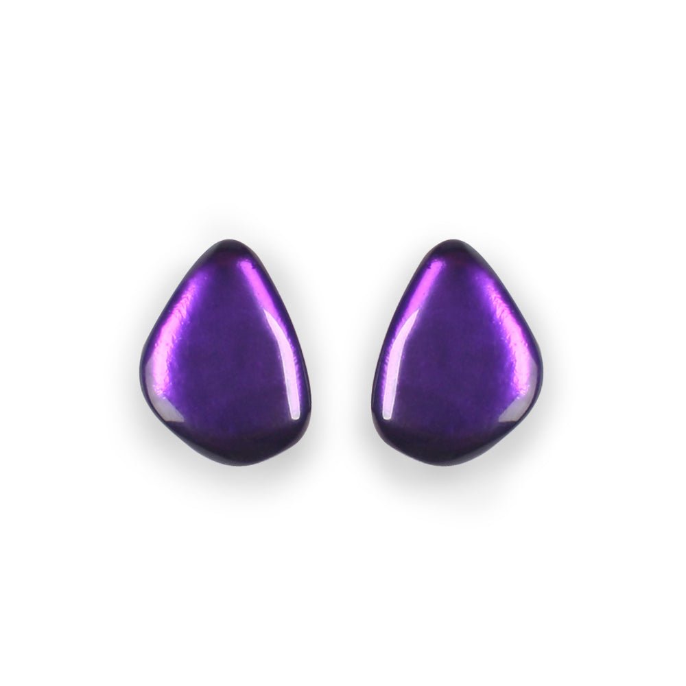 Peacock Eclectic Pebble Combi Stud Earrings | The Jewellery Stop