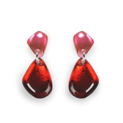 Trifle Eclectic Pebble Combi Drop Stud Earrings | The Jewellery Stop