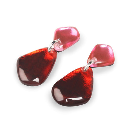 Trifle Eclectic Pebble Combi Drop Stud Earrings | The Jewellery Stop